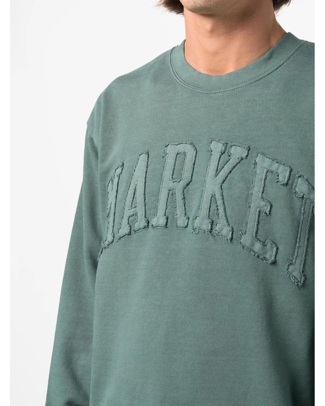 Market Green Embroidered-Logo Sweatshirt for men