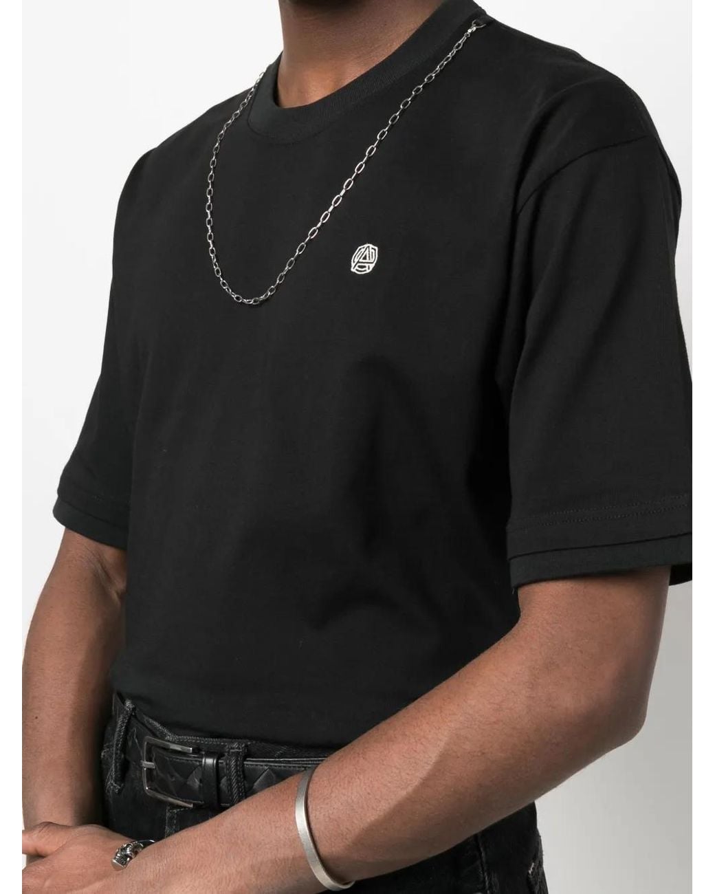 Ambush Black Chain-Detail T-Shirt for men