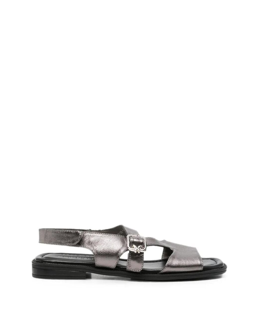 SERGIO MORETTI FIRENZE White Buckle-Fastening Slingback Sandals