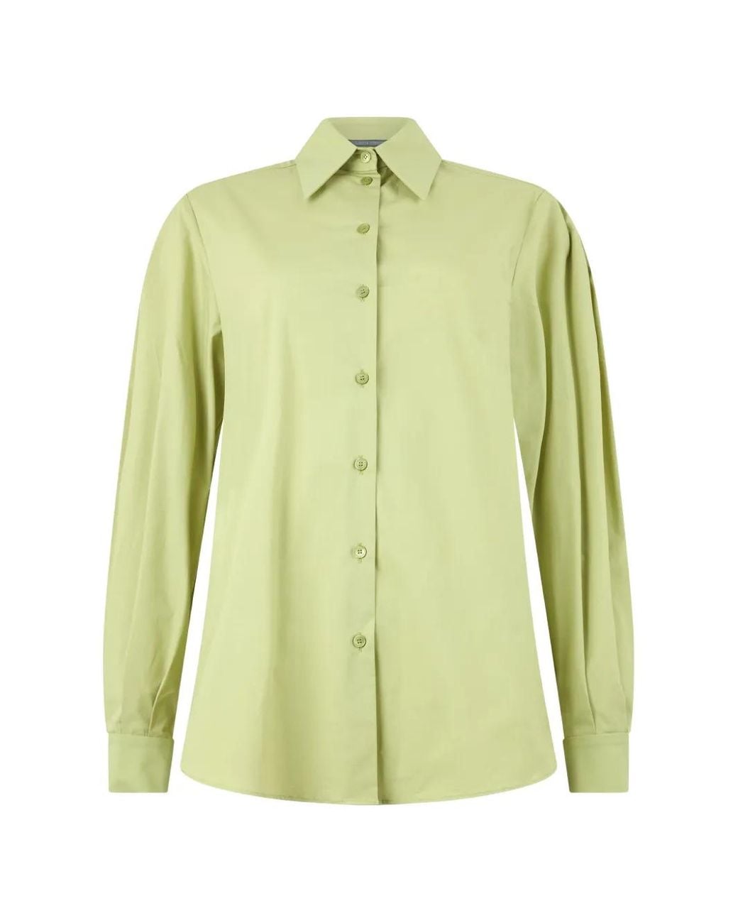 Alberta Ferretti Green Button-Up Long-Sleeved Shirt