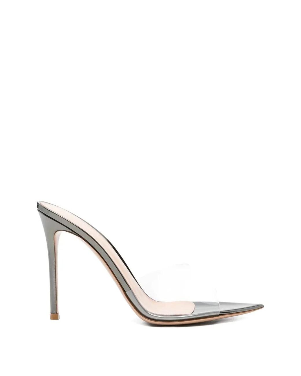 Gianvito Rossi White Elle Mules