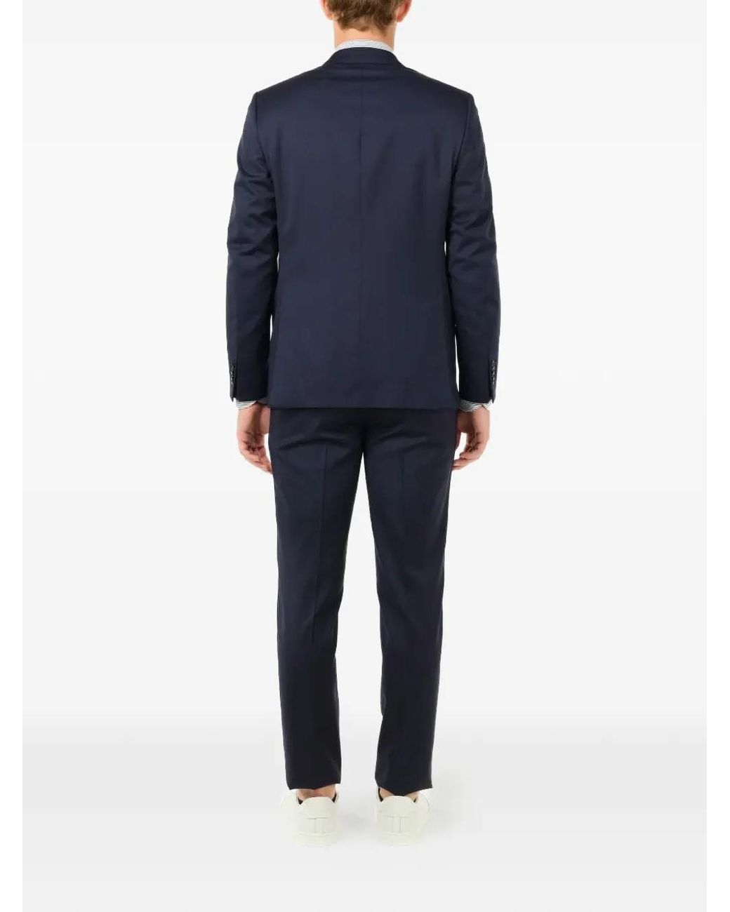 Al Duca D'aosta Blue Single-Breasted Notch-Lapel Suit for men