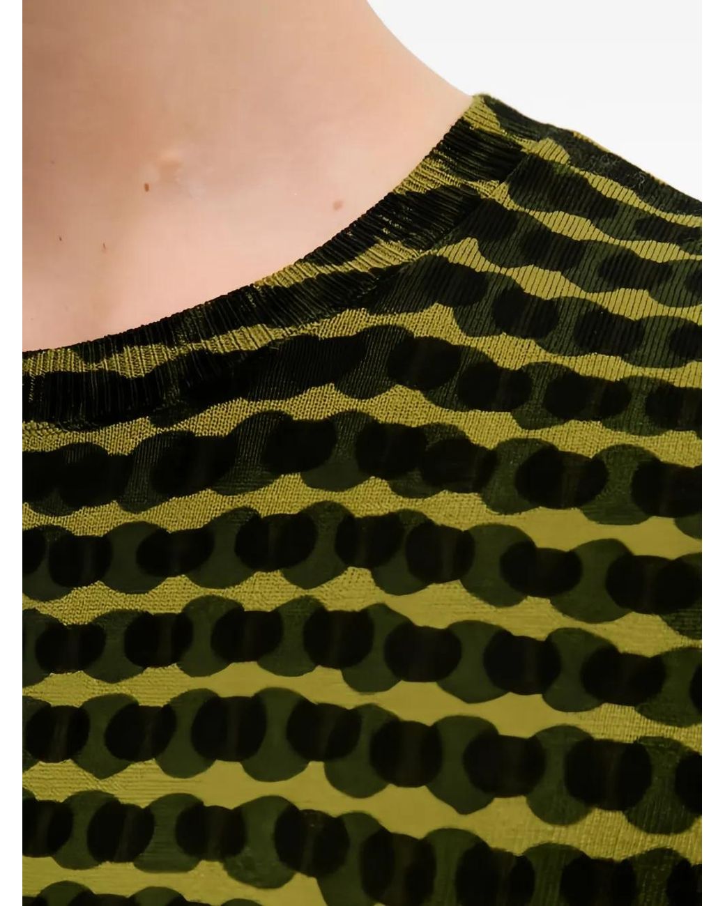 Benetton Green Gemusterter Pullover