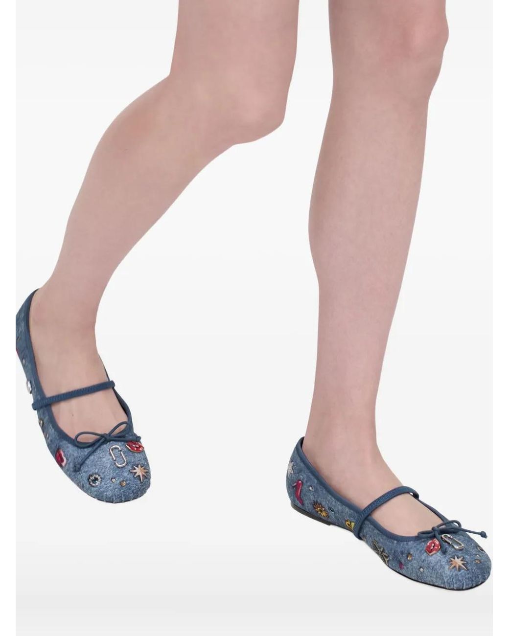 Marc Jacobs Blue The Trinket Charm Sabrina Ballerina Flats