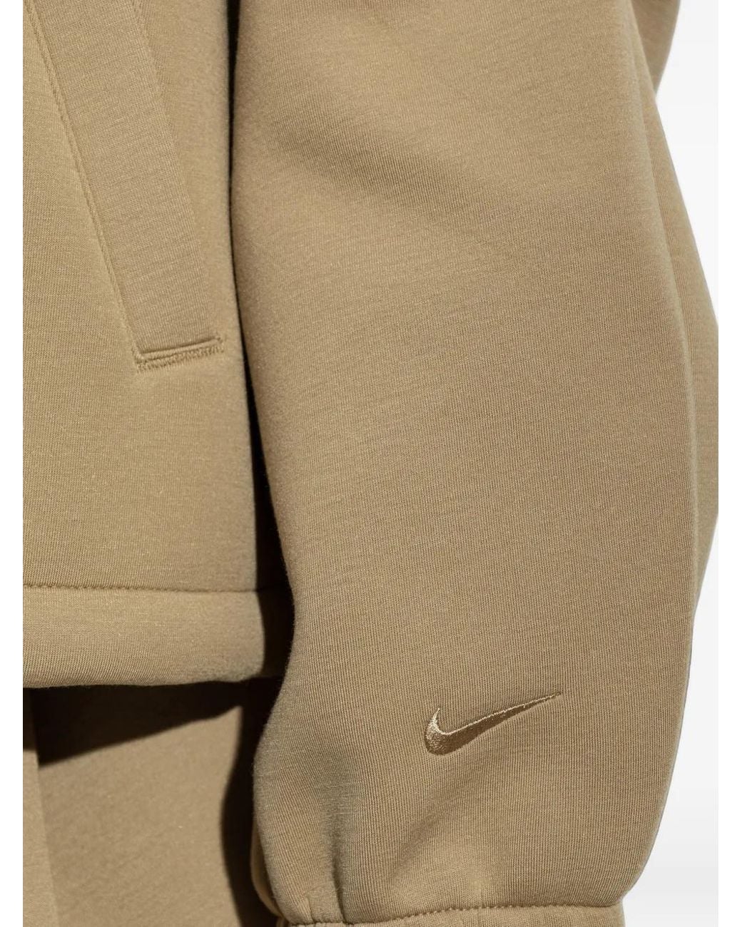 Nike Natural Zip-Up High-Neck Sweatshirt