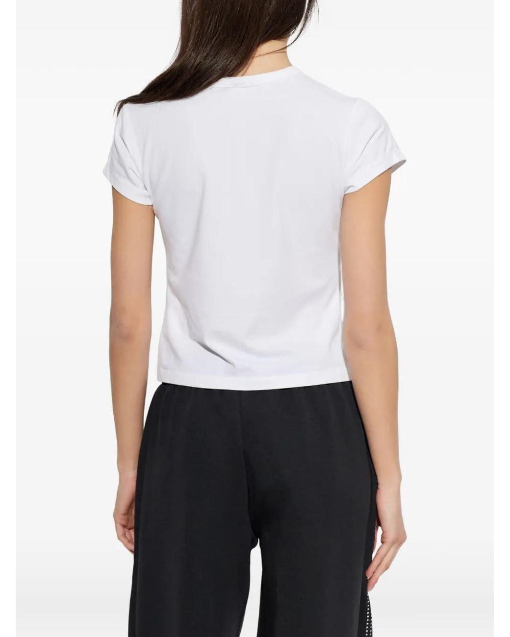 Alexander Wang White Lip-Stick-Print T-Shirt