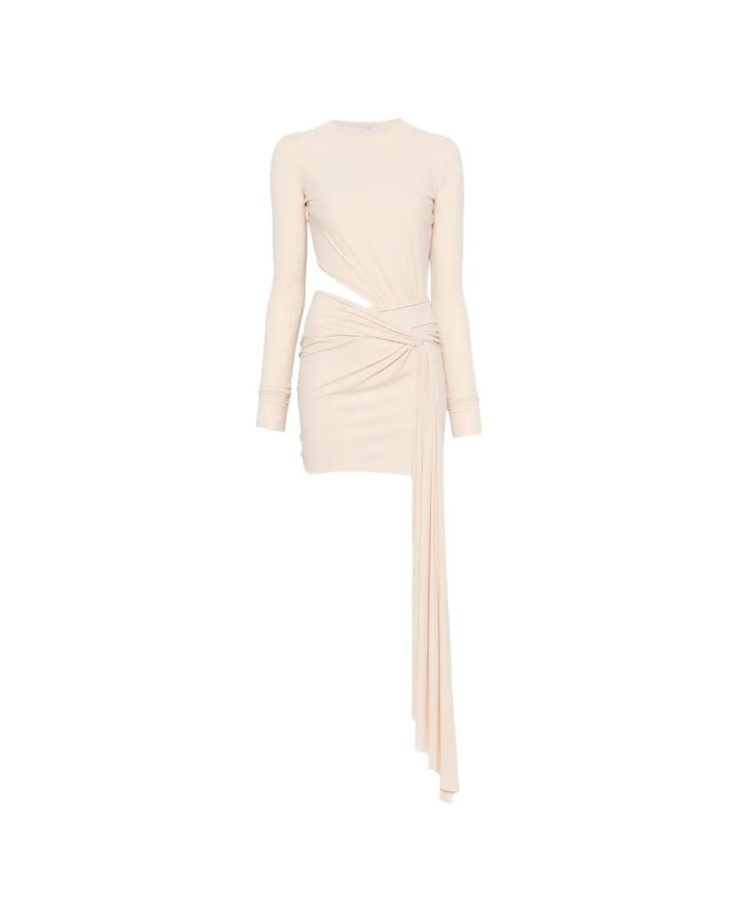 Amazuìn White Drapiertes Kleid