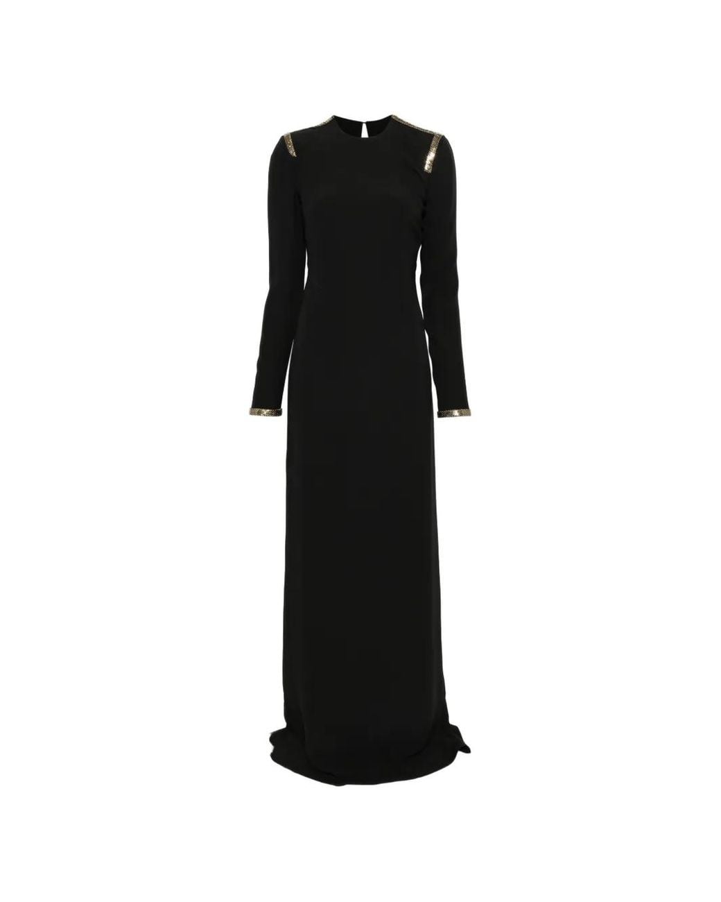 Tom Ford Black Embellished Open-Back Dress