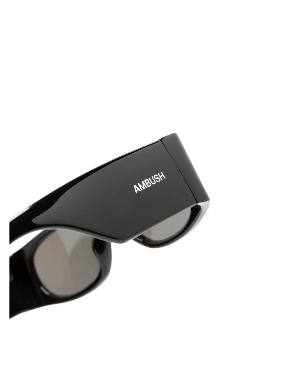Ambush Gray Logo-Print Oval-Frame Sunglasses