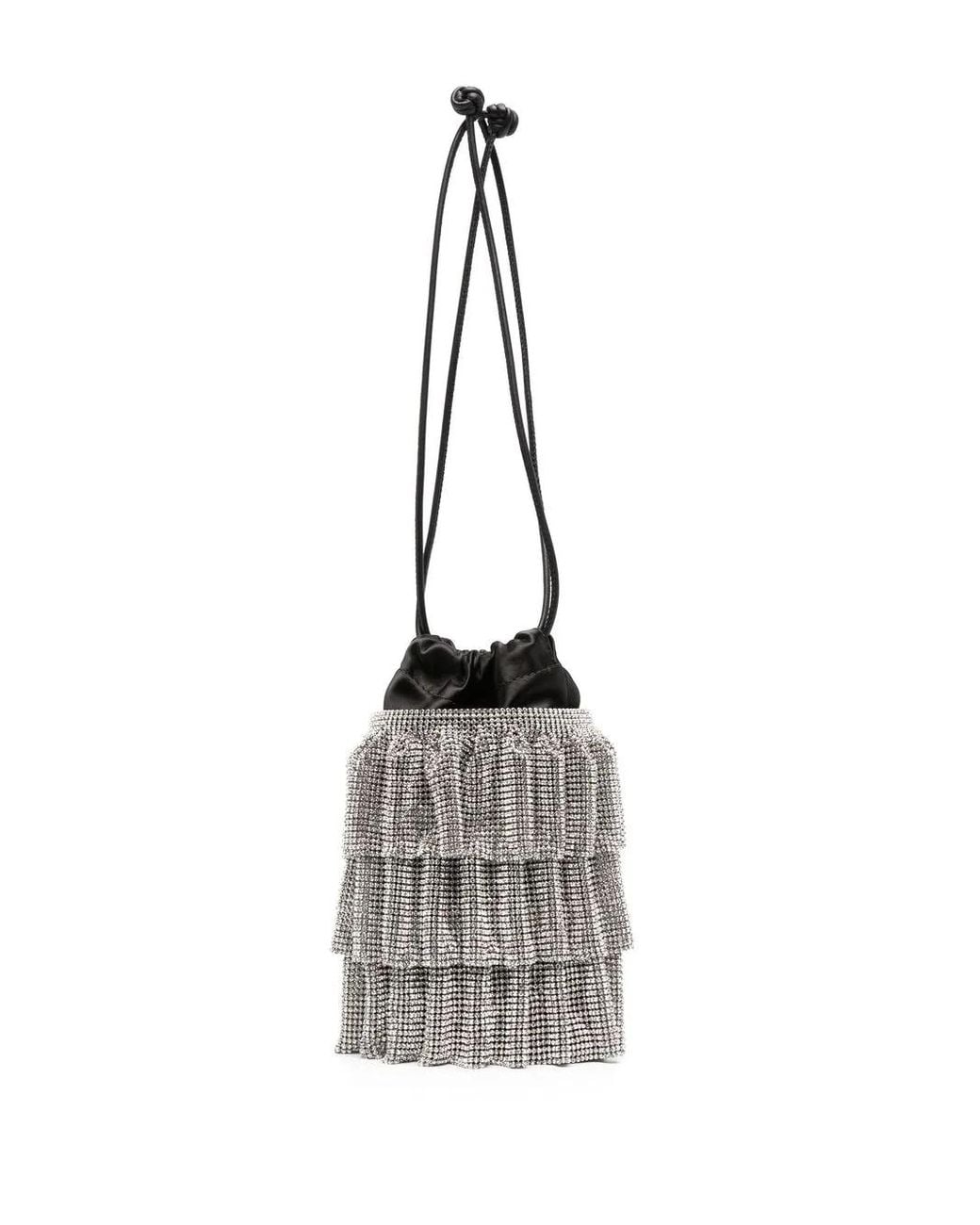 Alexander Wang White Crystal Mesh Bucket Bag - Women's - Crystal/polyester/calf Leather
