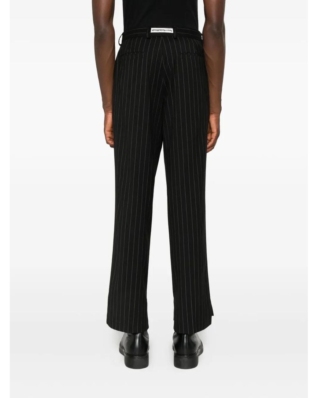 Pantalones De Vestir A Rayas Diplomáticas Notrainproof de hombre de color Black