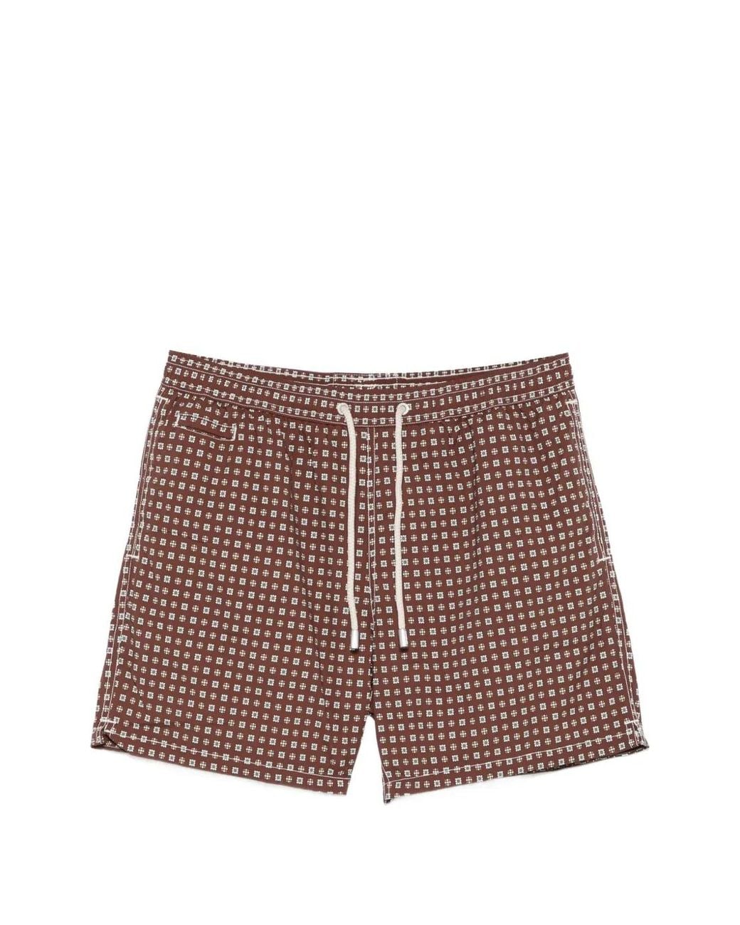 Mc2 Saint Barth Purple Lighting Micro Swim Shorts With All-Over Print for men