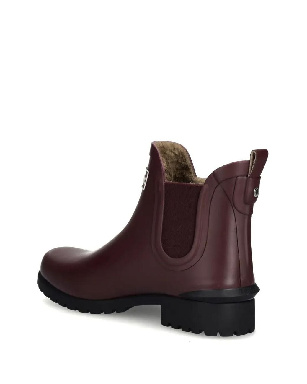 Barbour Purple Bottines Kirkton À Hauteur De Cheville