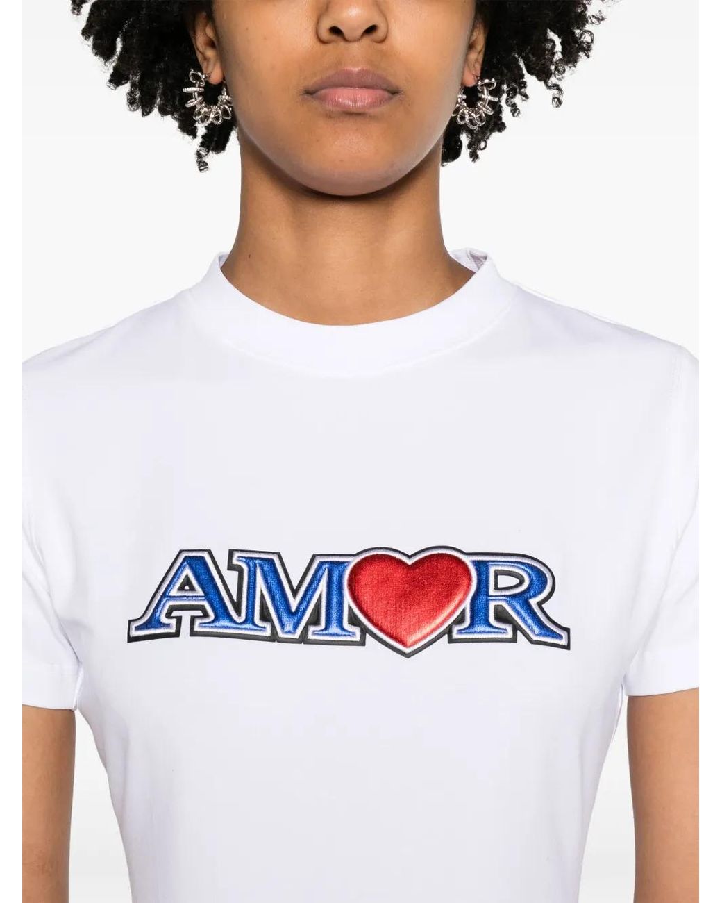 Vetements White Slogan-Appliqué Cotton T-Shirt