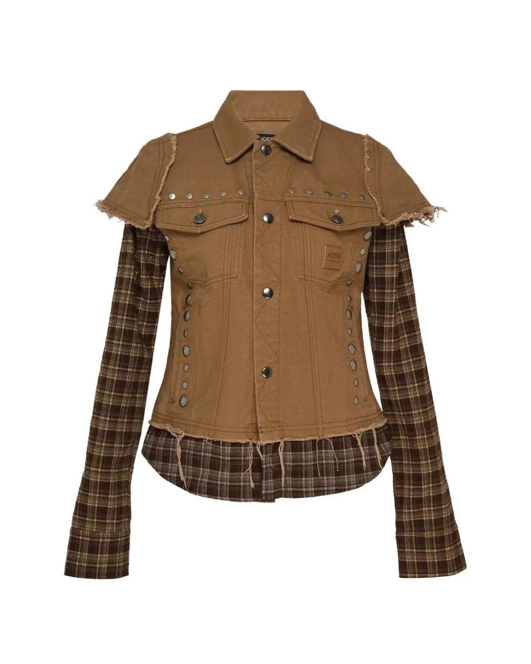 ANDERSSON BELL Brown Chemise À Design Superposé Et Détails De Clous