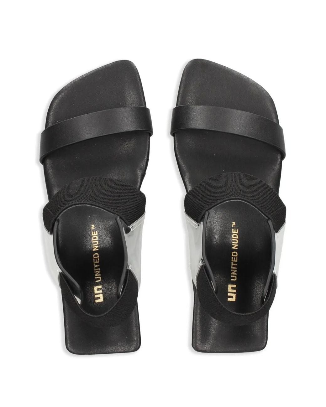United Nude Black 80Mm Leather Sandals