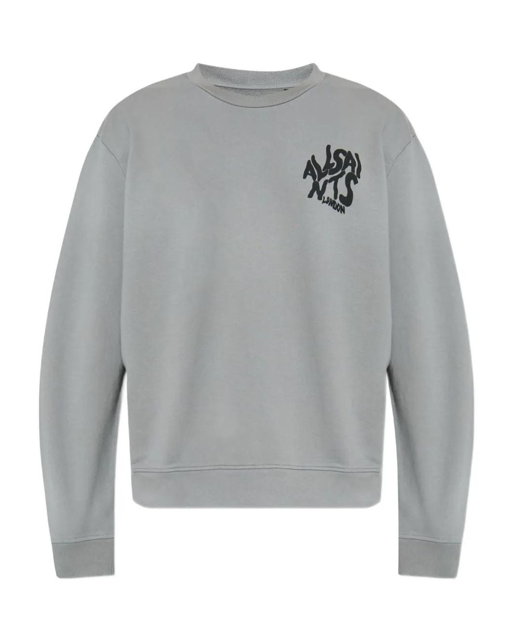 AllSaints Gray Orlando Crew-Neck Sweatshirt for men