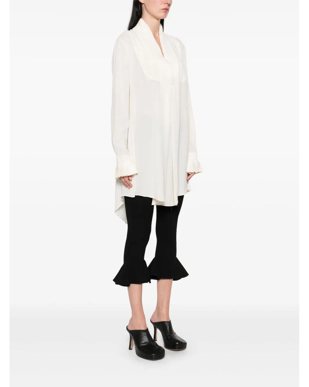 McQueen White Silk Blouse