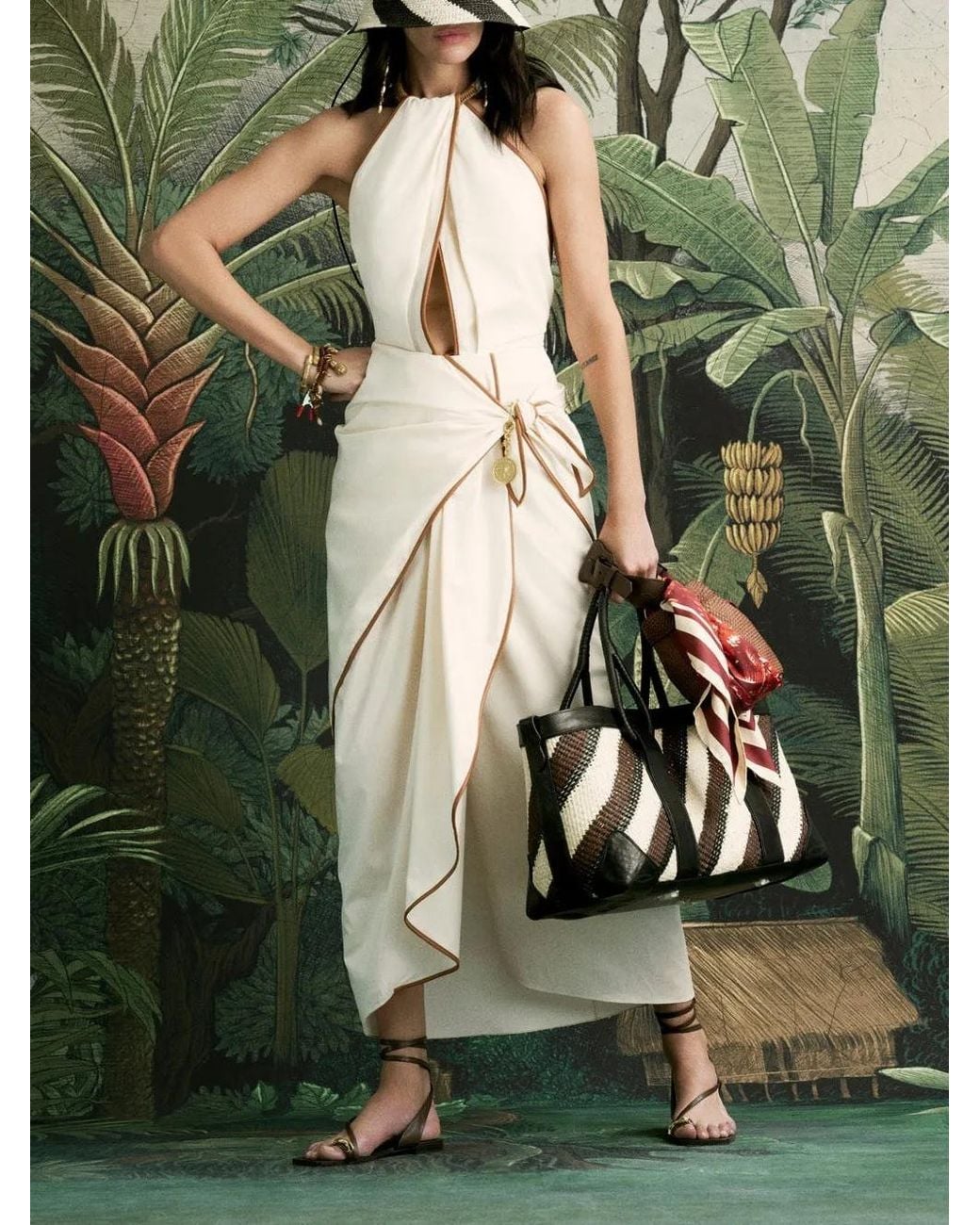 Johanna Ortiz White Centro Del Cielo Midi Dress