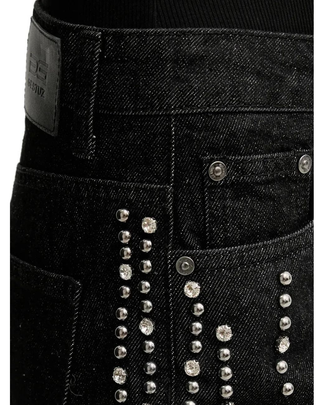 Gestuz Black Embellished Denim Jeans