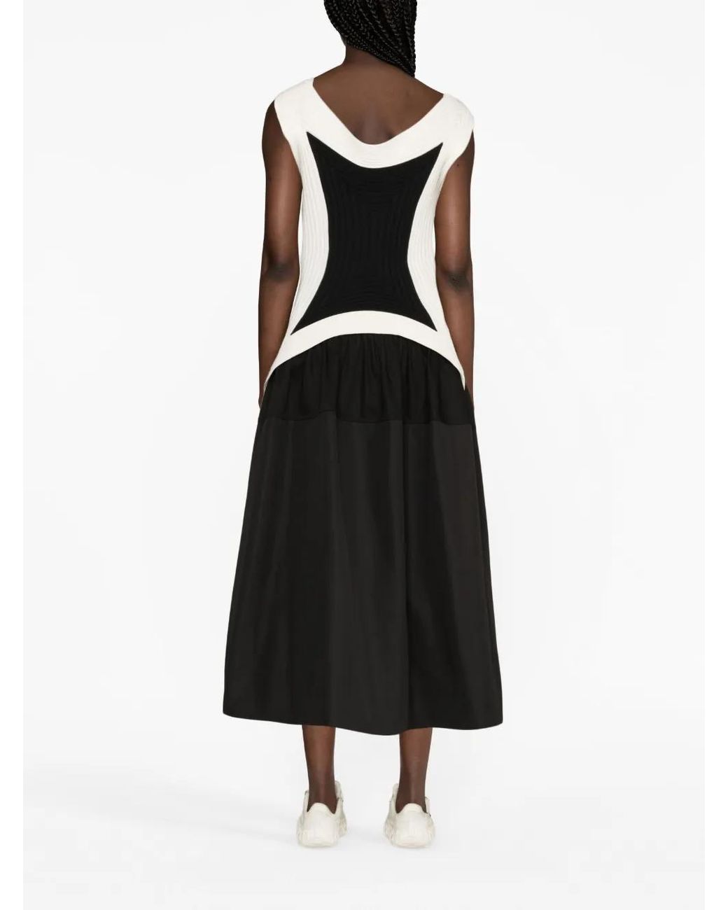 Jil Sander Black Tiered Cotton Skirt