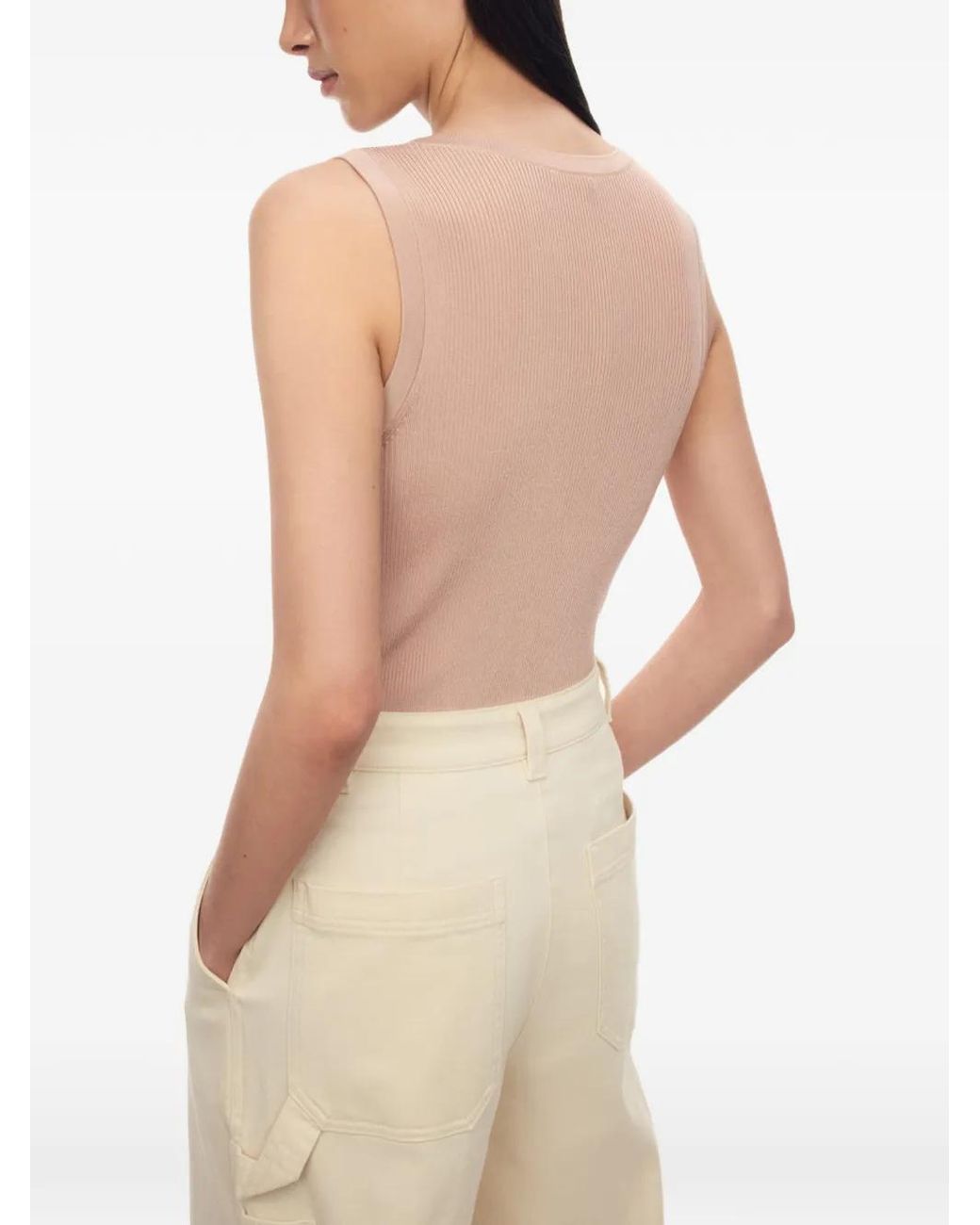 12 STOREEZ Pink Zoe Ribbed Tank Top