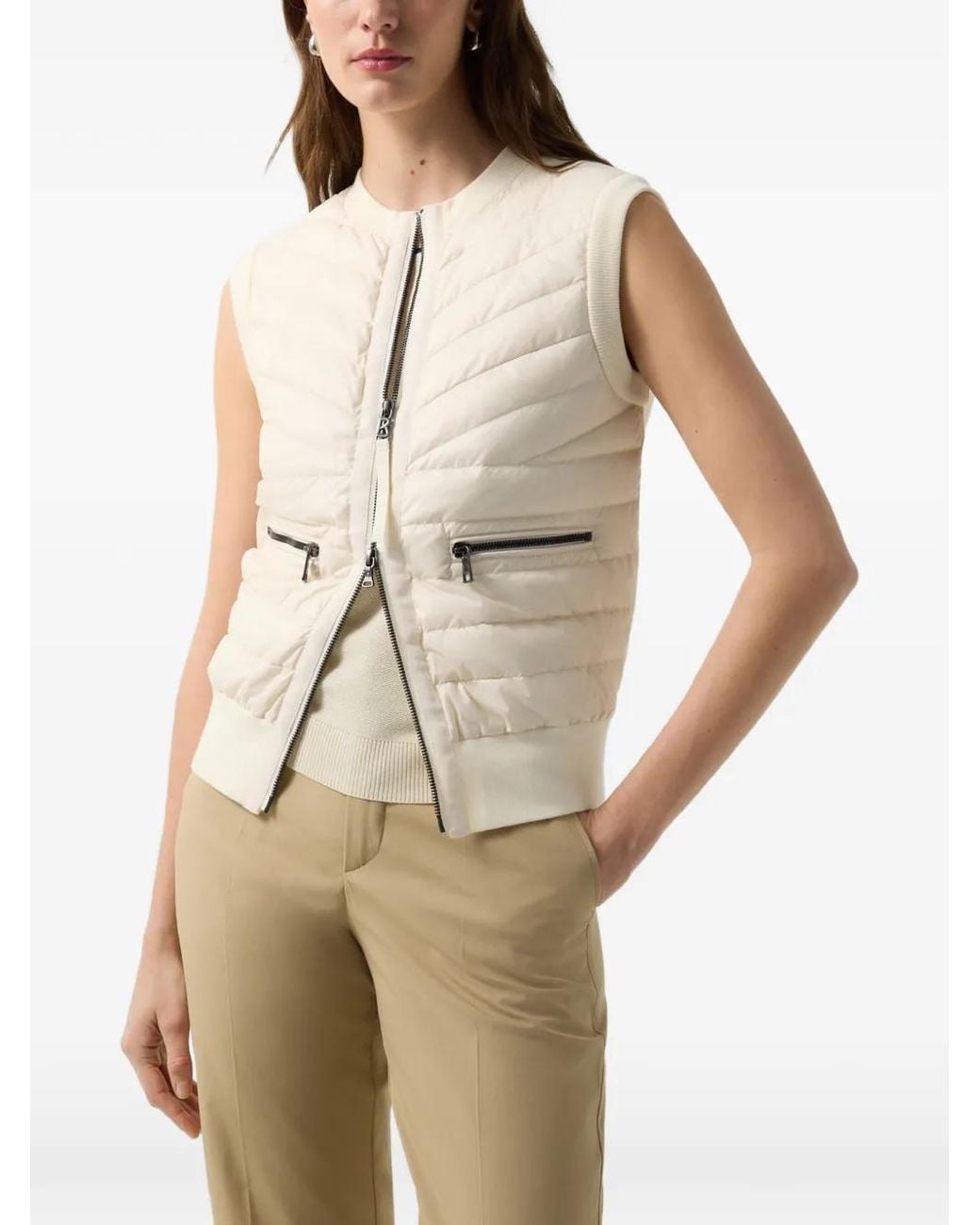 Bogner Natural Zira Quilted Down Gilet Jacket