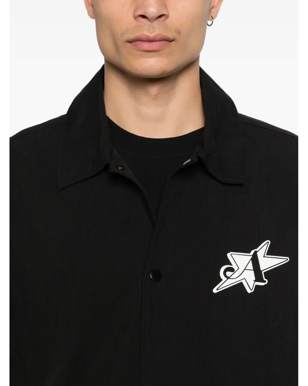 AWAKE NY Black E.S. Community Coaches Jacket for men