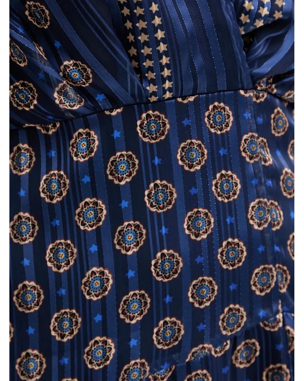 Morgan Blue Pleated Mini Dress
