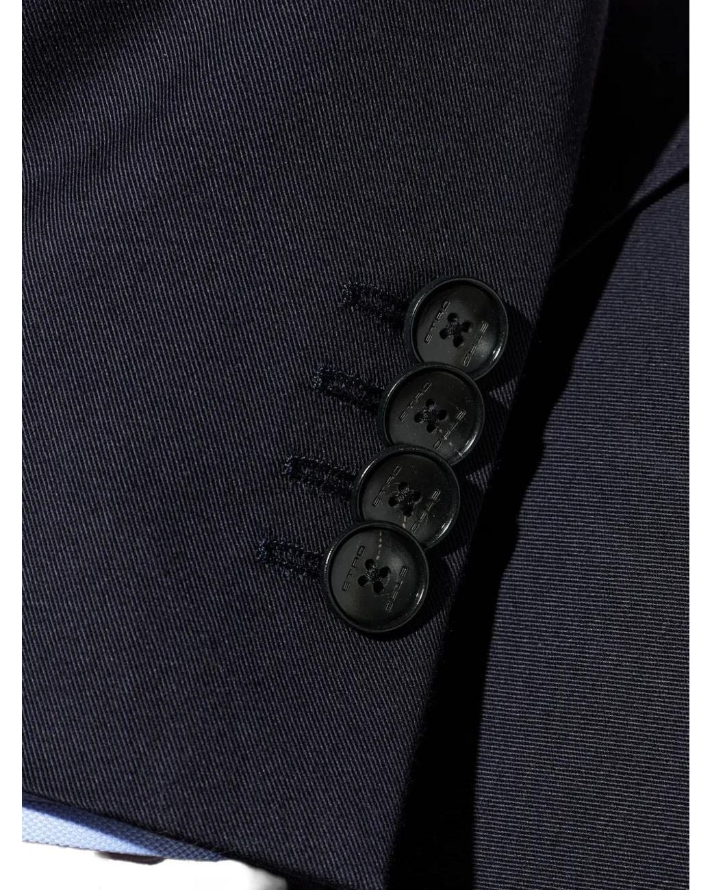 Etro Blue Single-Breasted Blazer for men