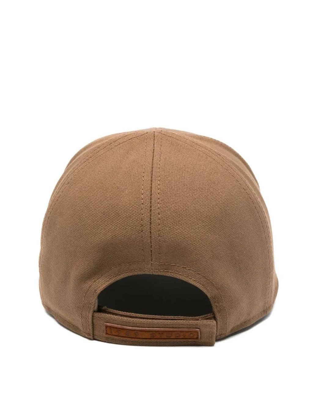 1989 STUDIO Natural Panelled Baseball Cap for men