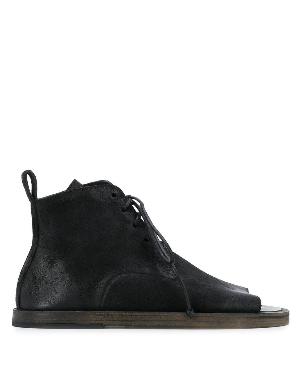 Marsèll Black Sandello Open-Toe Boots