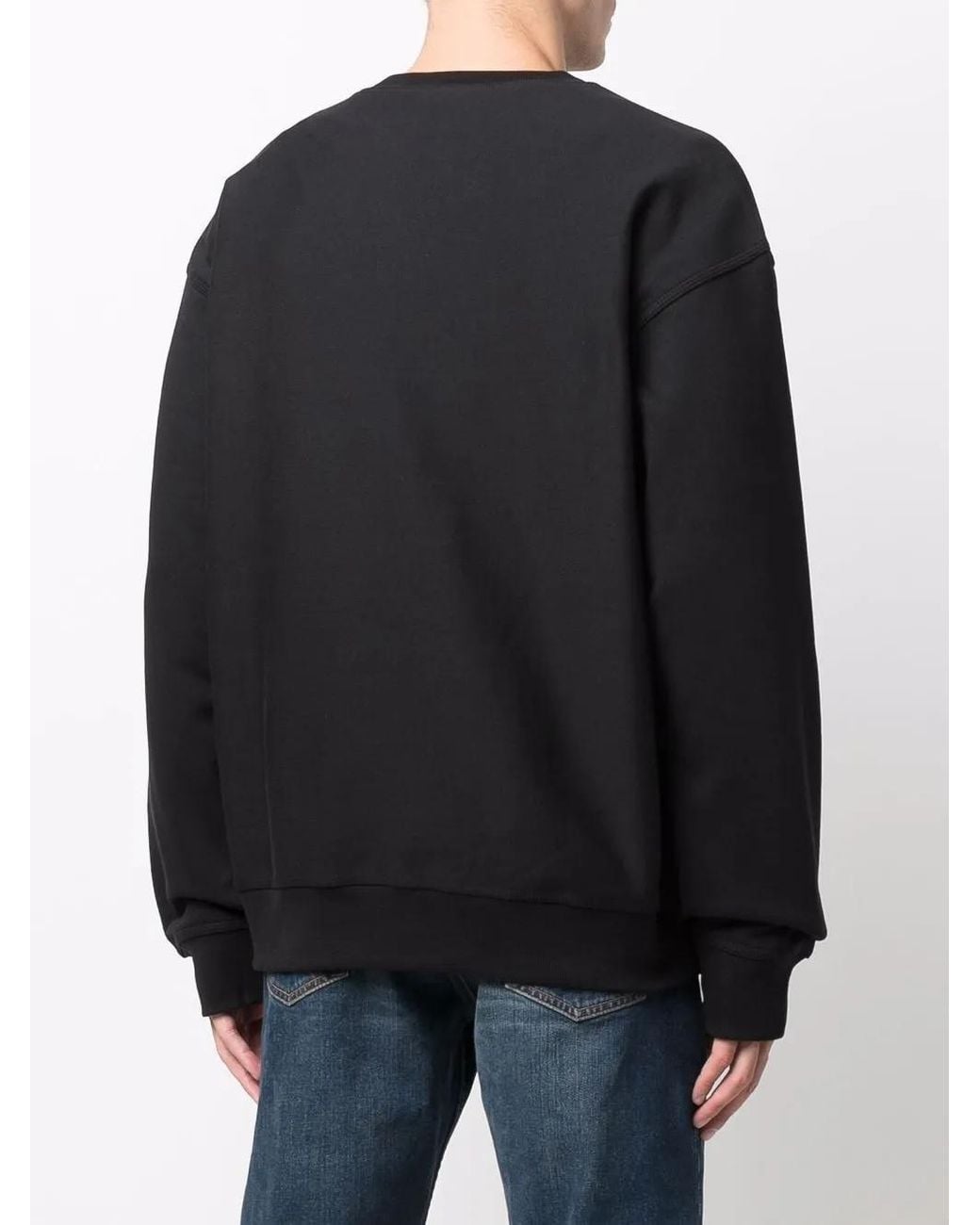 Carhartt Black American Script Cotton Sweatshirt for men