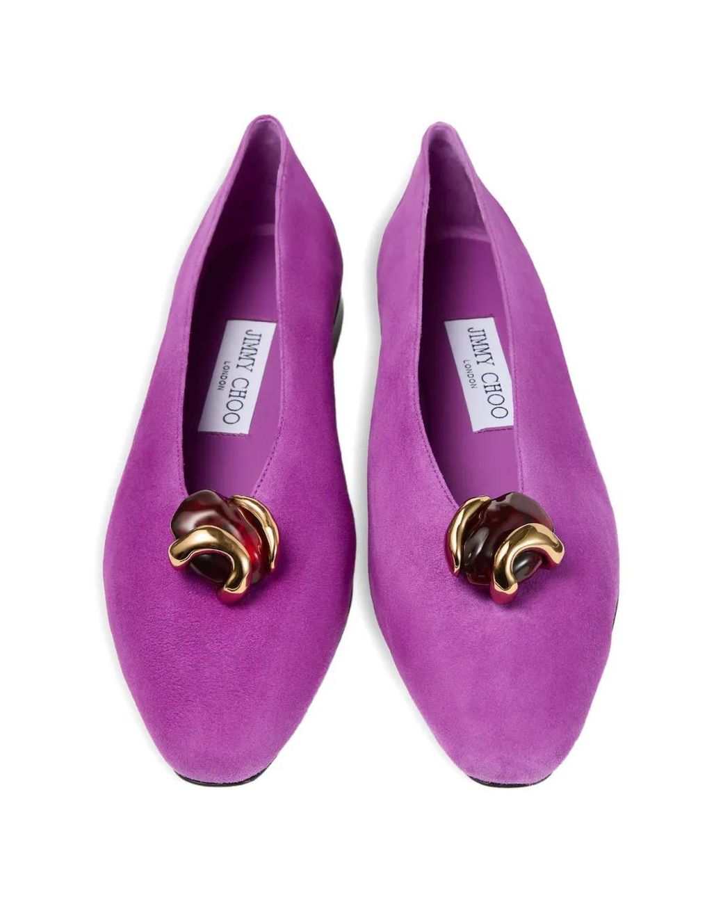 Jimmy Choo Purple Margot Orchid Suede Flats