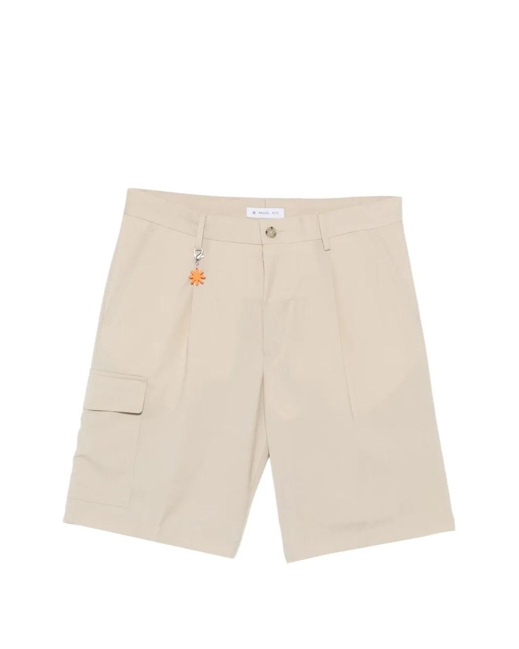 Manuel Ritz White Pleated Shorts for men
