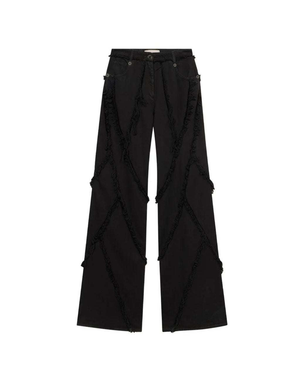 Blumarine Black Frayed Jeans