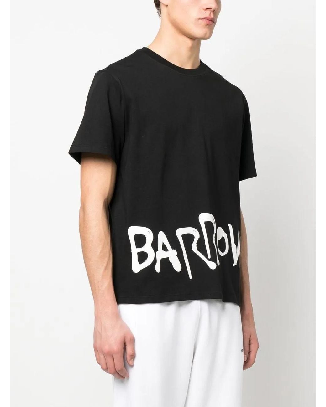 Barrow Black Teddy-Bear Motif Logo-Print T-Shirt