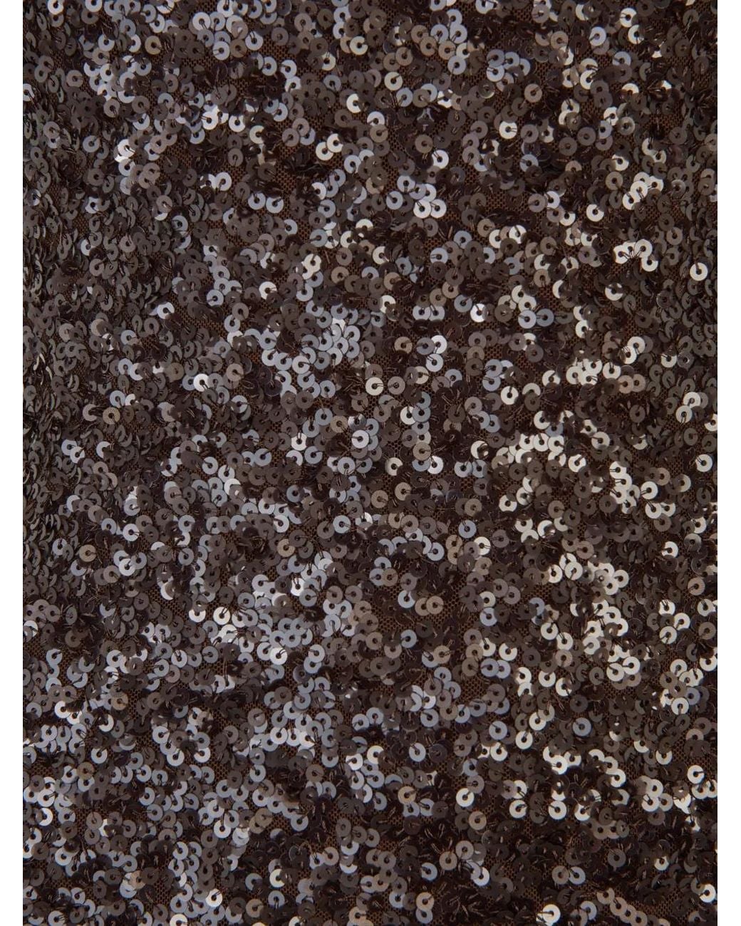 ROTATE BIRGER CHRISTENSEN Brown Robe Longue Évasée À Sequins