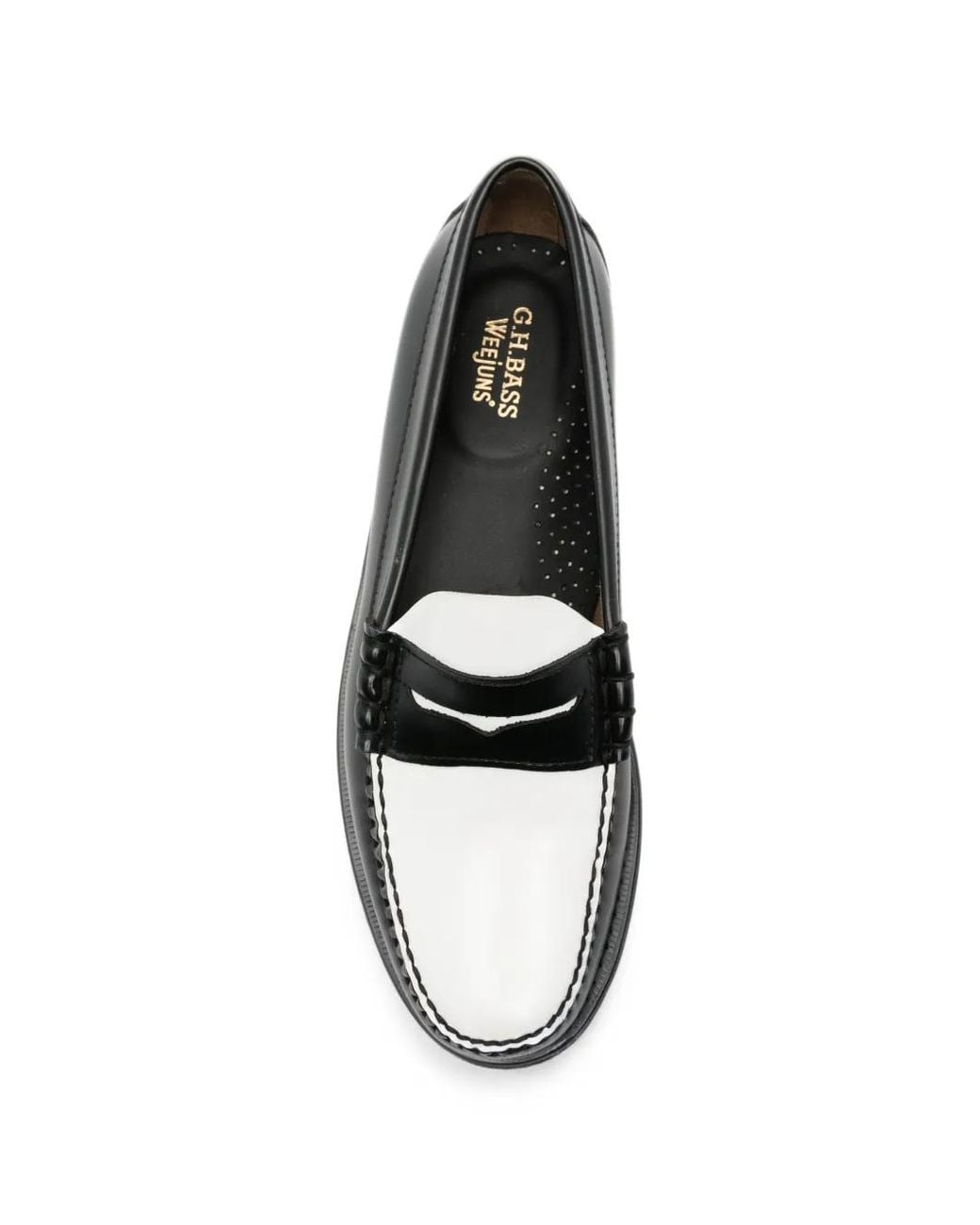 G.H.BASS White Weejun Larson Leather Loafers for men