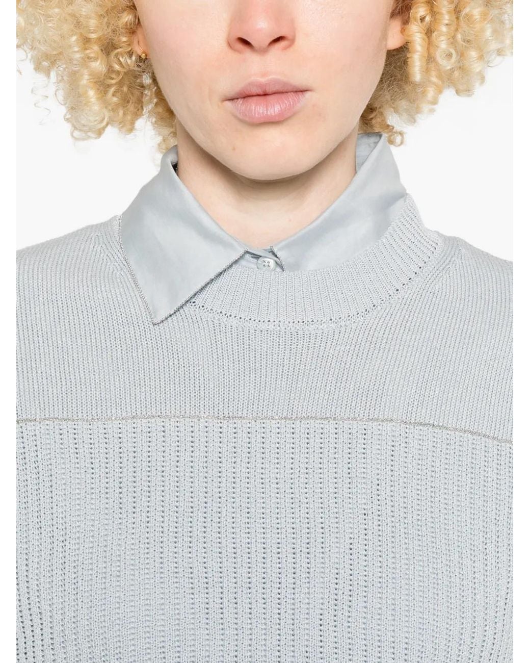 Peserico Geribbelde Top in het White