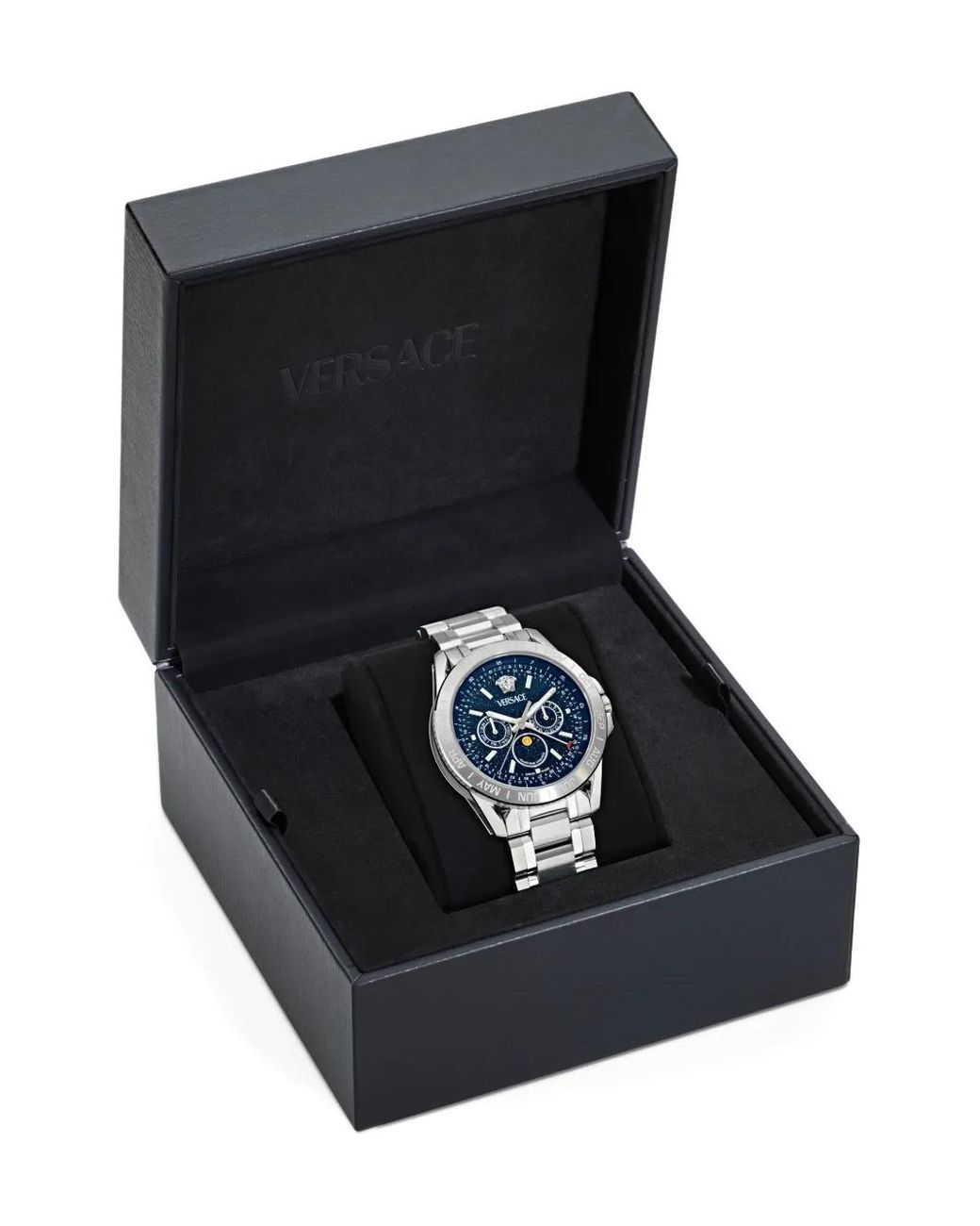 Reloj V-Galaxy Moonphase Versace de hombre de color Blue