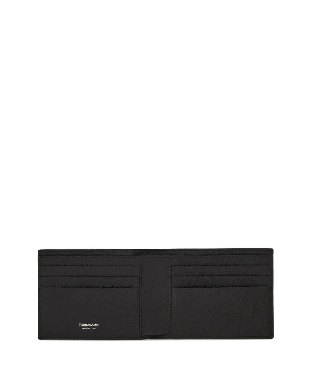 Ferragamo Black Gancini Bifold Wallet for men