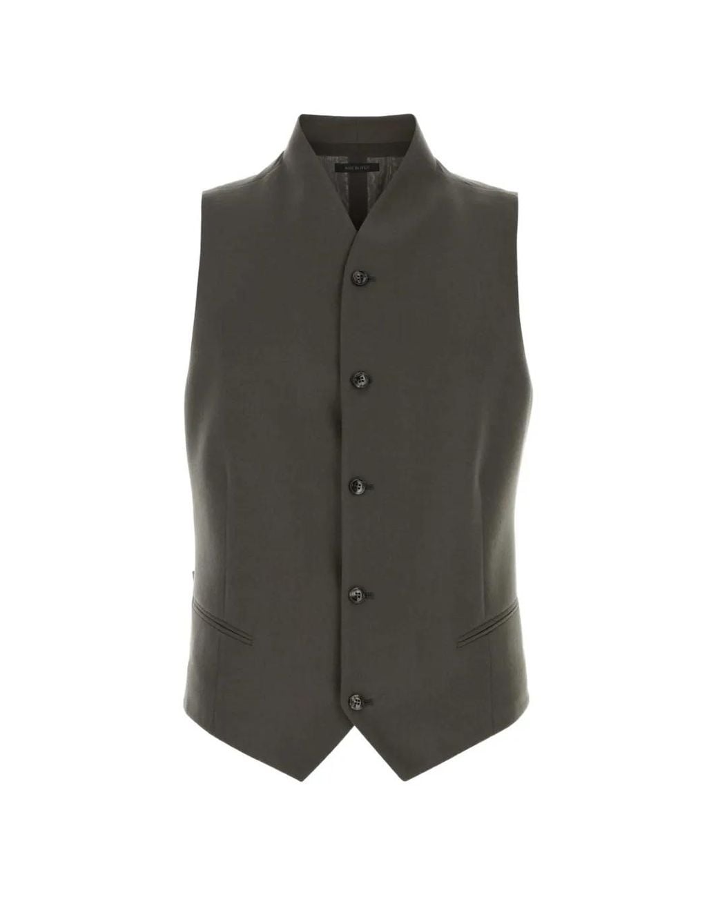 Giorgio Armani Gray Button-Up Waistcoat for men