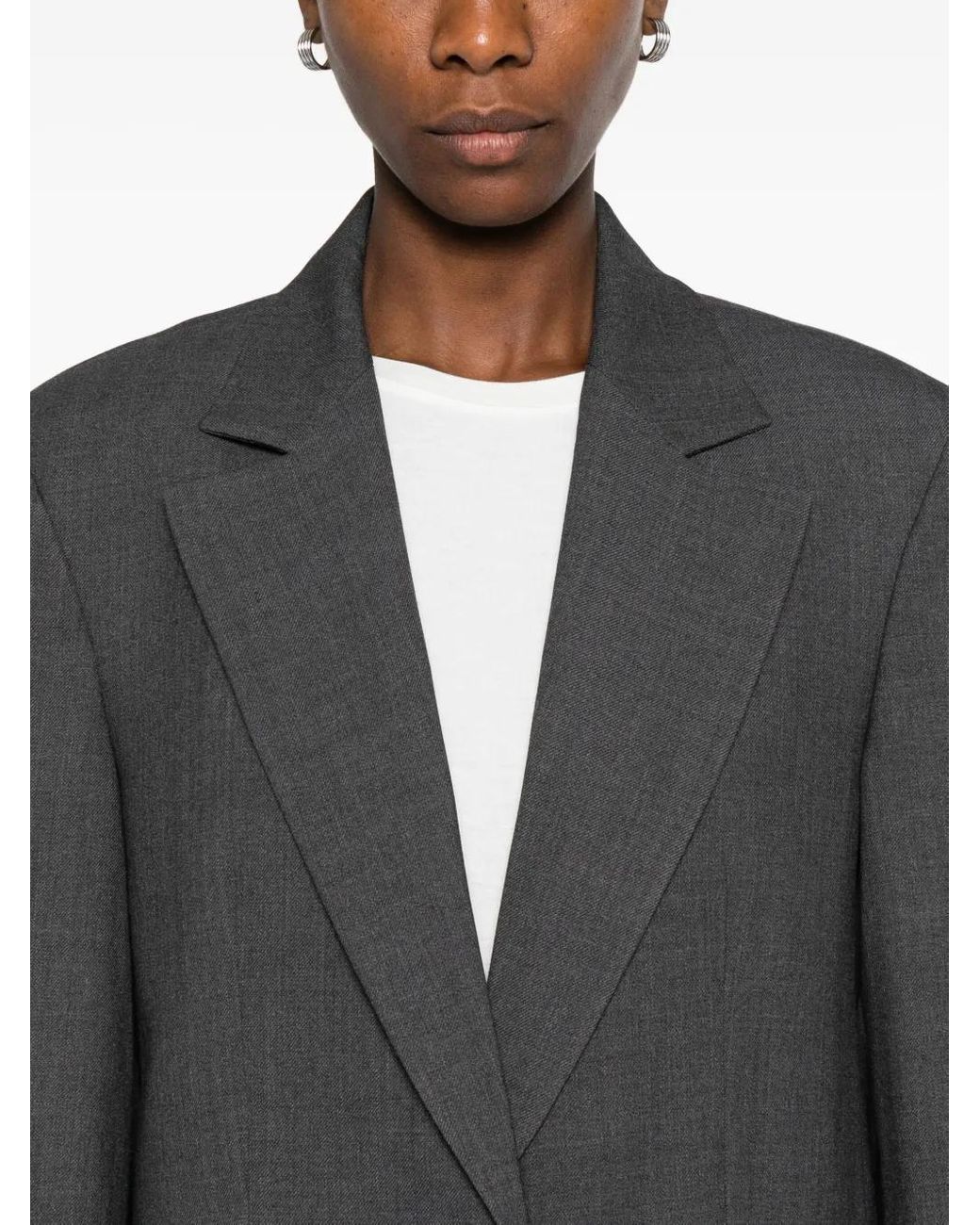 Low Classic Gray Single-Breasted Blazer