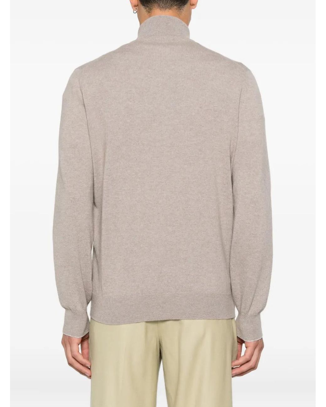 Brunello Cucinelli Brown Cashmere Cardigan for men