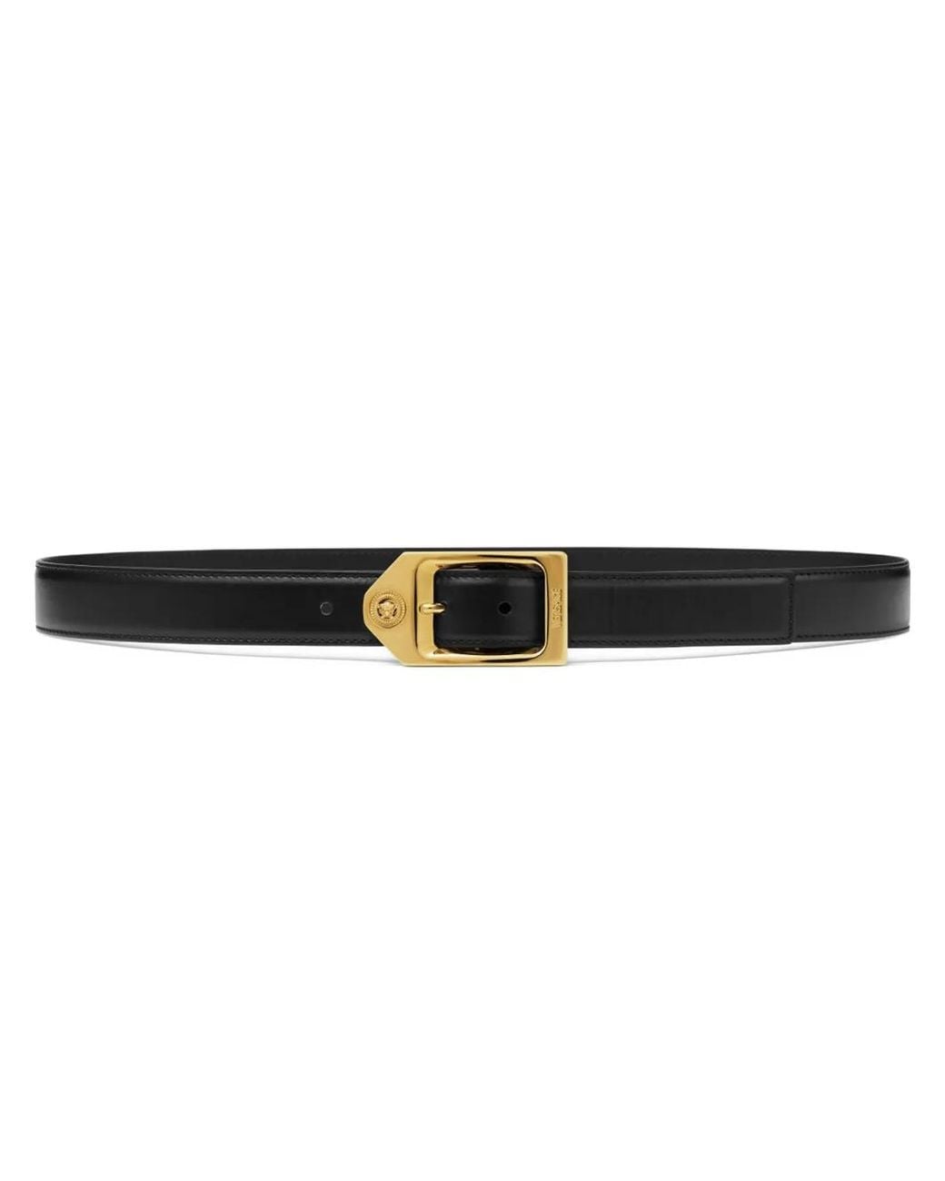 Versace Black Medusa Biggie Leather Belt for men