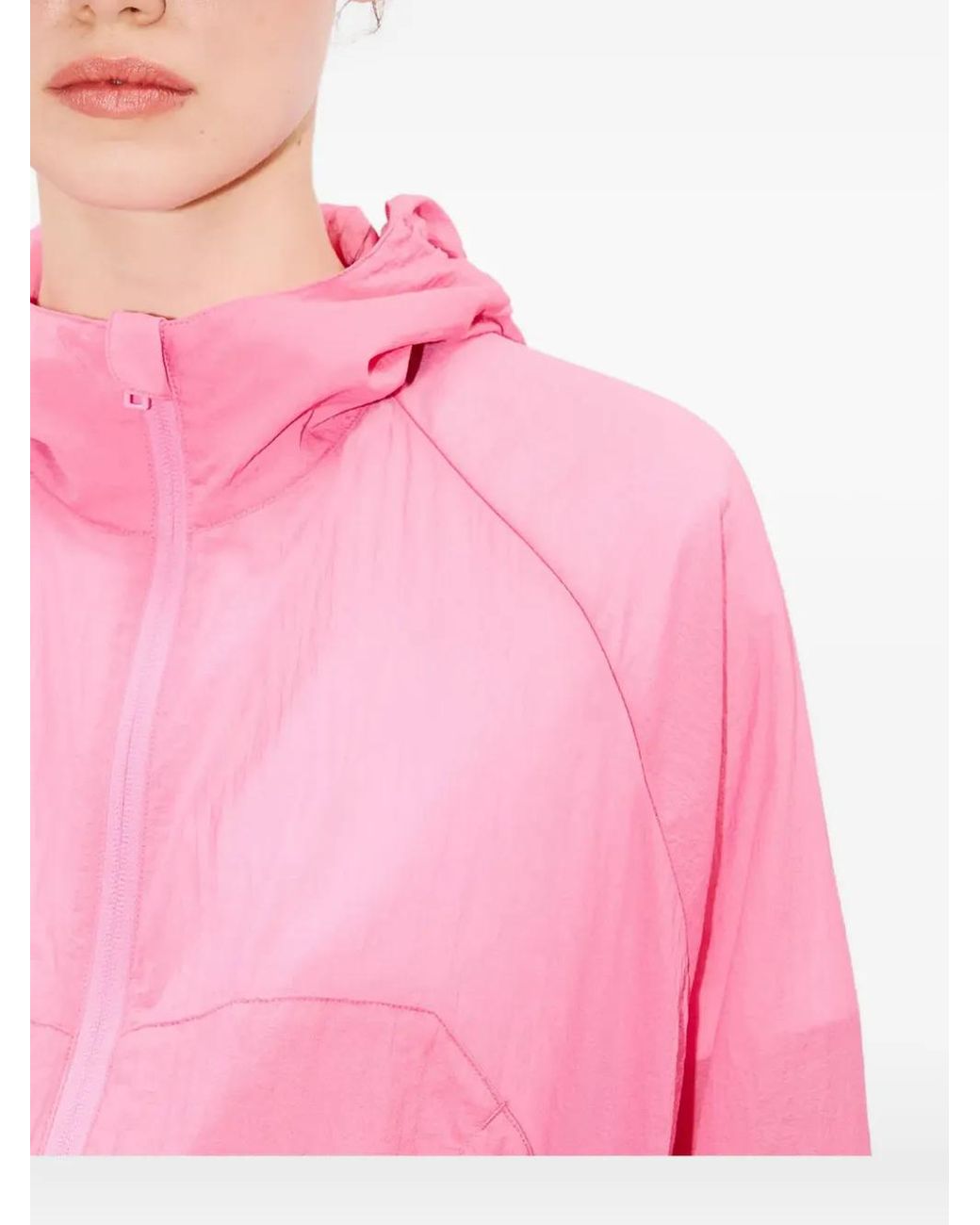 KENZO Pink Windbreaker Drawstring Hooded Jacket