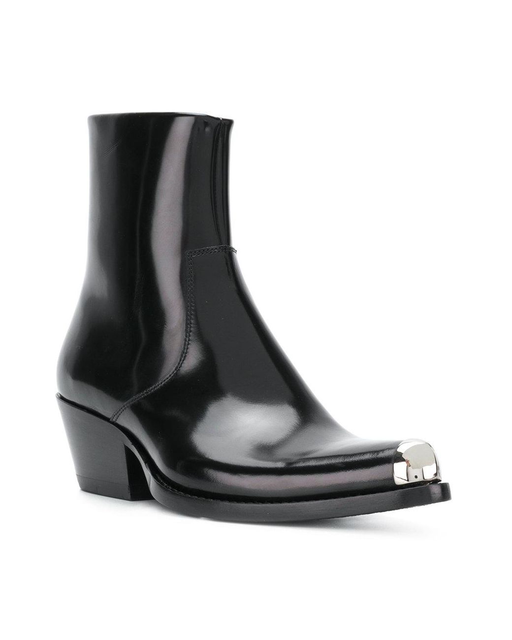 CALVIN KLEIN 205W39NYC Steel Toe Cap Ankle Boots in Black | Lyst