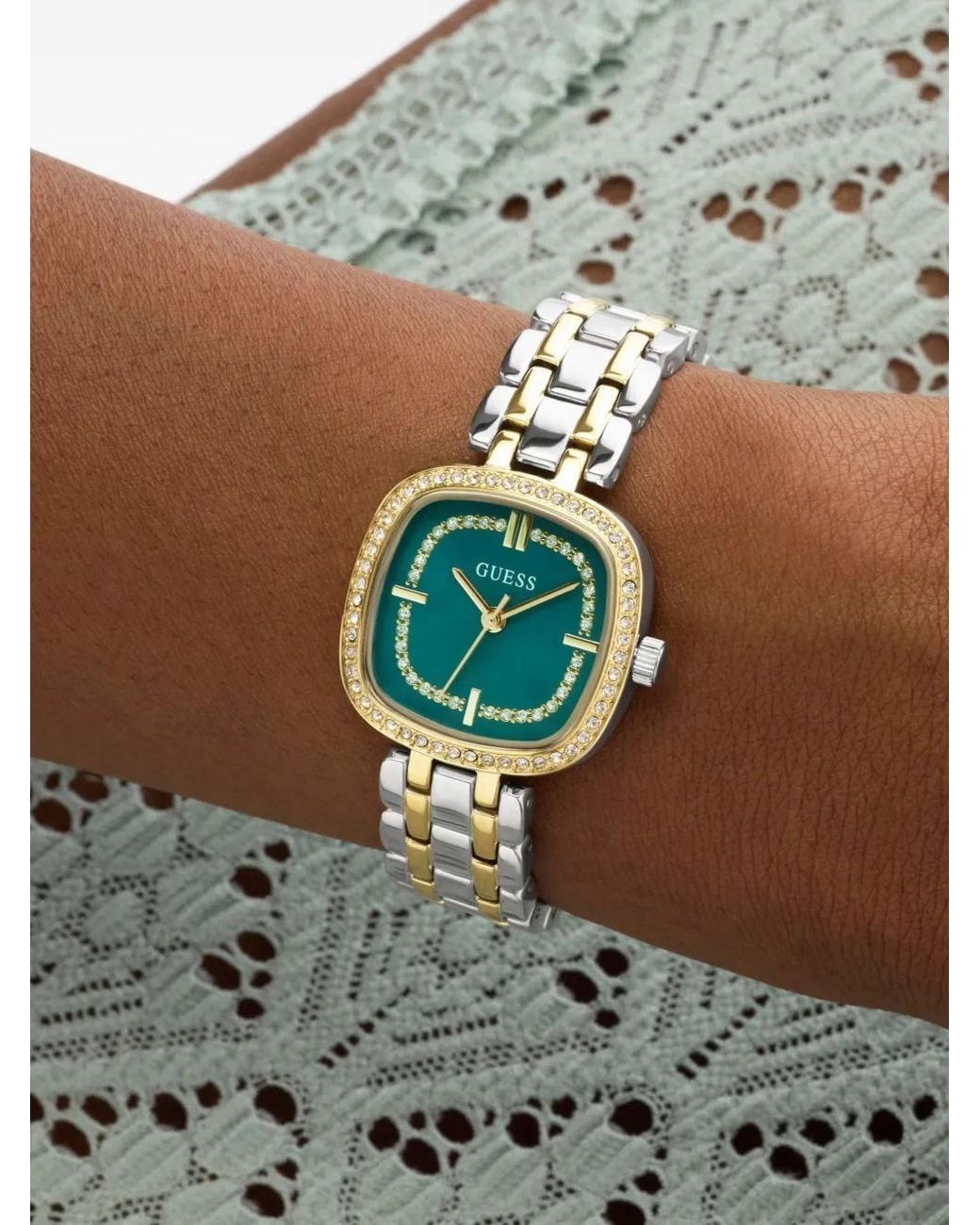 Guess Metallic Hazel 2-Tone Analog Watch