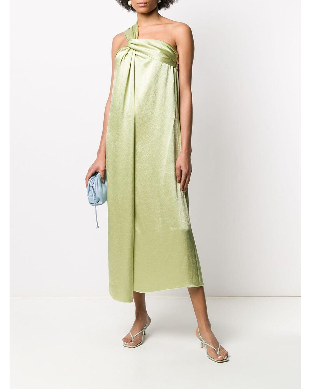 【NANUSHKA】Sleep Satin Maxi Dress/追跡+関税+全国送料込み Nanushka Zena Satin Dress in Green | Lyst